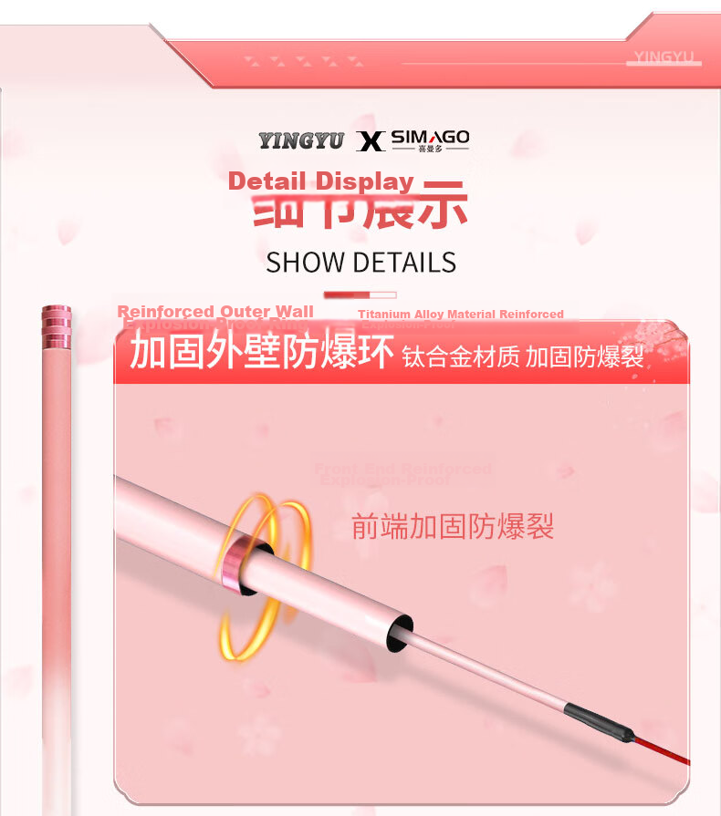 SIMAGO Fishing Rod, Ultra-Light And Hard 4H, for Wild Fishing Carp And Crucian Carp, Platform Fishing Rod, Carbon Fiber Hand Rod, Yingyu Small All-Purpose Rod, 3.6 Meters 10