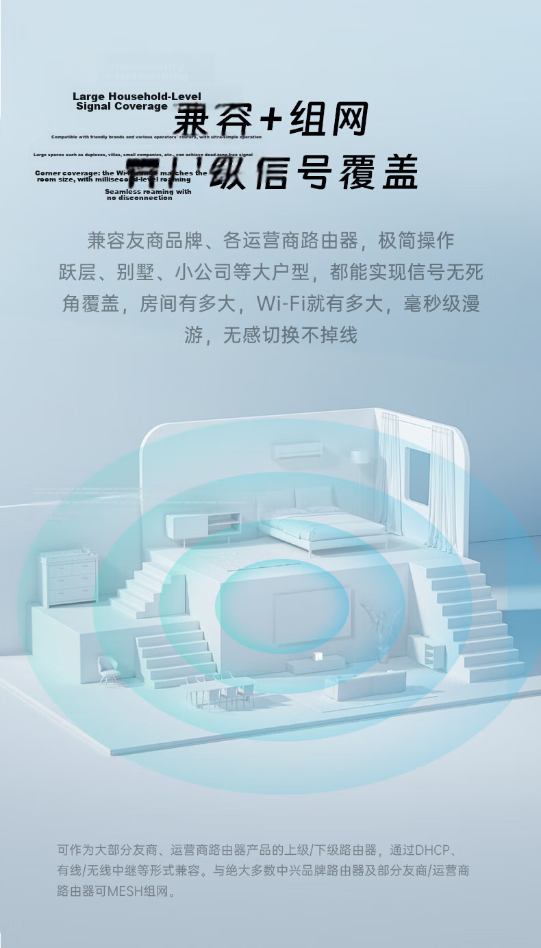 ZTE [Qingtian Wall-Mounted Router] BE5100Pro+, Dual 2.5G Ports, Wireless WiFi 7 Gigabit Dual-Band, 5 Signal Amplifiers, Compatible with WiFi 6 Gaming Acceleratio 9