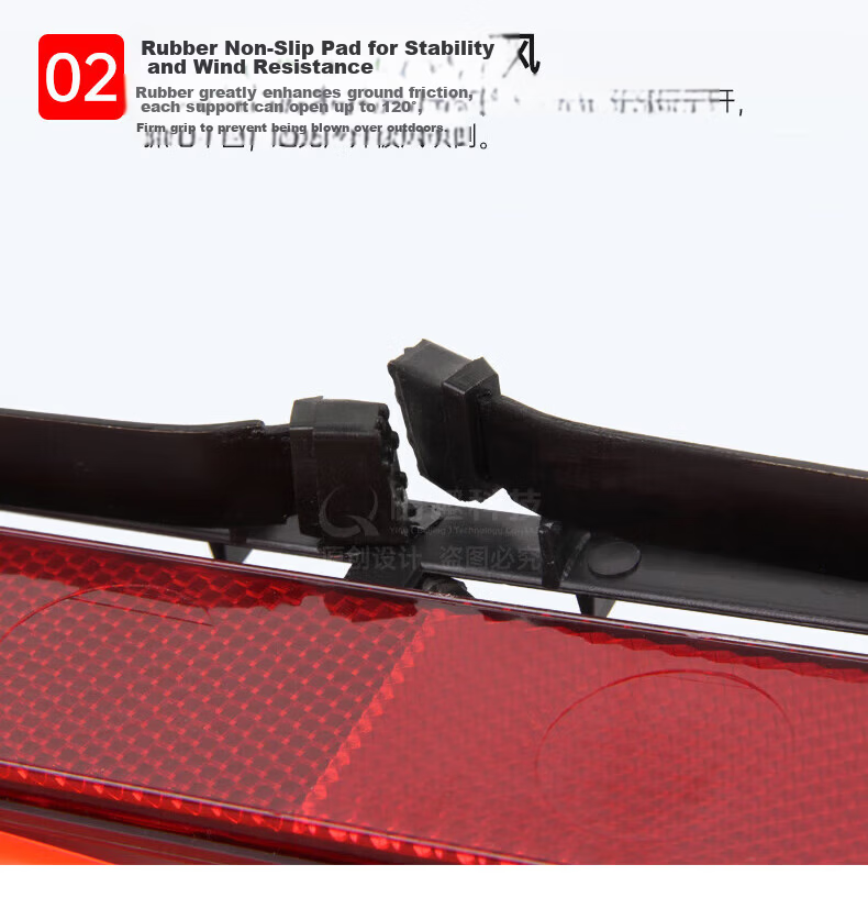 Qu Xing Car Triangle Warning Sign T8 National Standard Reflective Safety Tripod Triangle 10