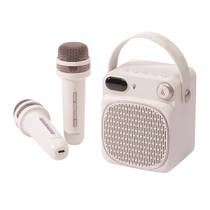 EDIFIER PP203S Portable Bluetooth Speaker Mini Karaoke Speaker Outdoor Speaker Home KTV Speaker Yunyan White Dual Microphones