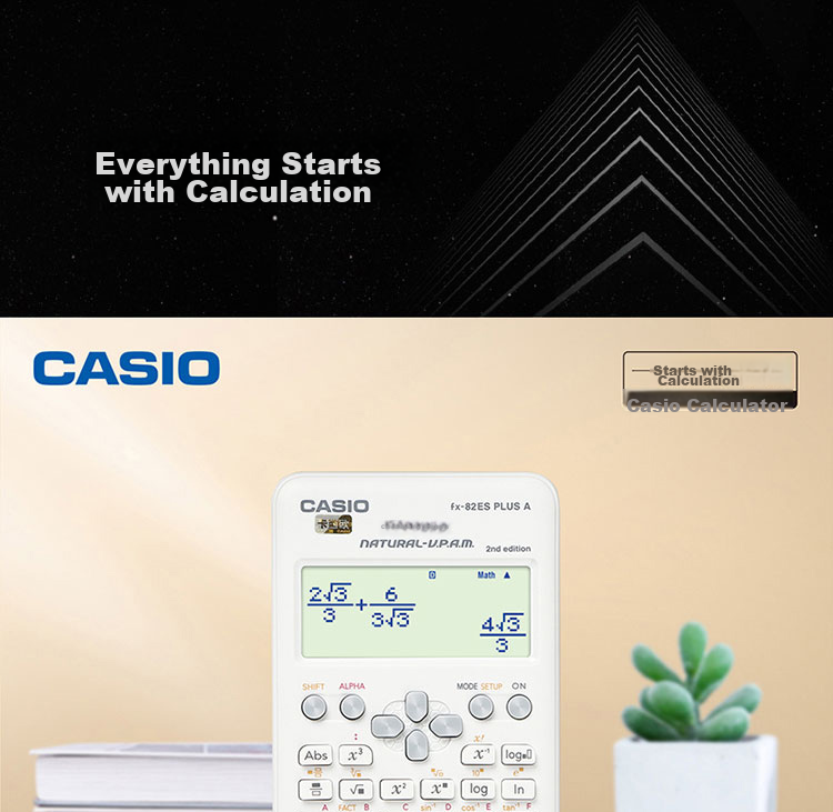 CASIO Fx-82CN CW Scientific Calculator Upgraded Version, Essential for Elementary, Middle And High School Students, Back-To Season, Exam Preparation (Random Delivery of New Or Old Models) 1