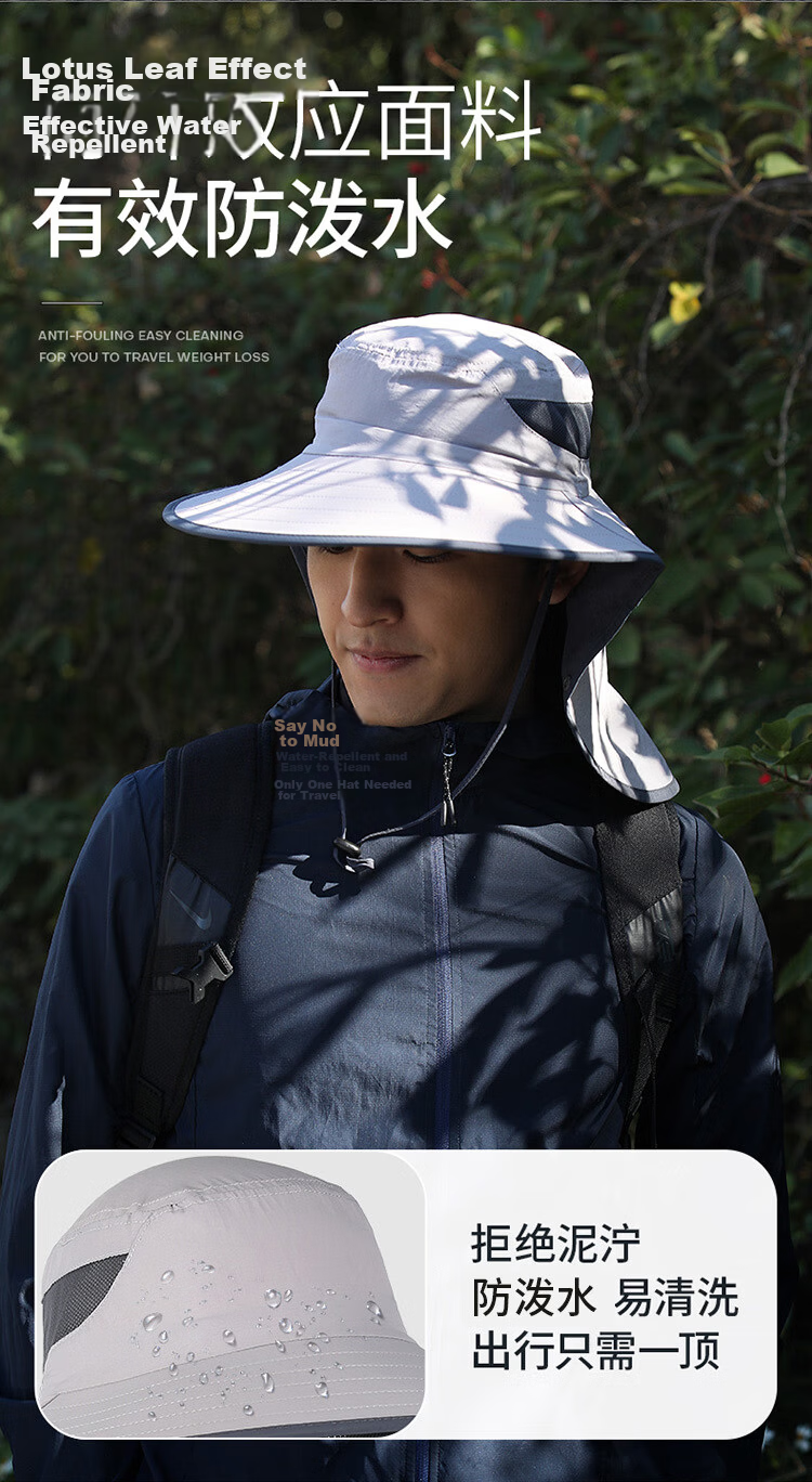 SupFire Outdoor Sunshade Hat Summer Sun Protection Hat with Detachable Face Mask for Men and Women Cycling Fishing 08 12