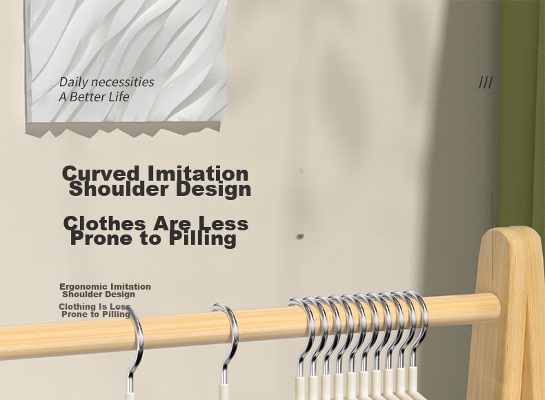 40,000 KM Household Non-Slip No-Trace Clothes Hangers, Dual-Use for Dry and Wet Clothes, 20 White Pieces 3