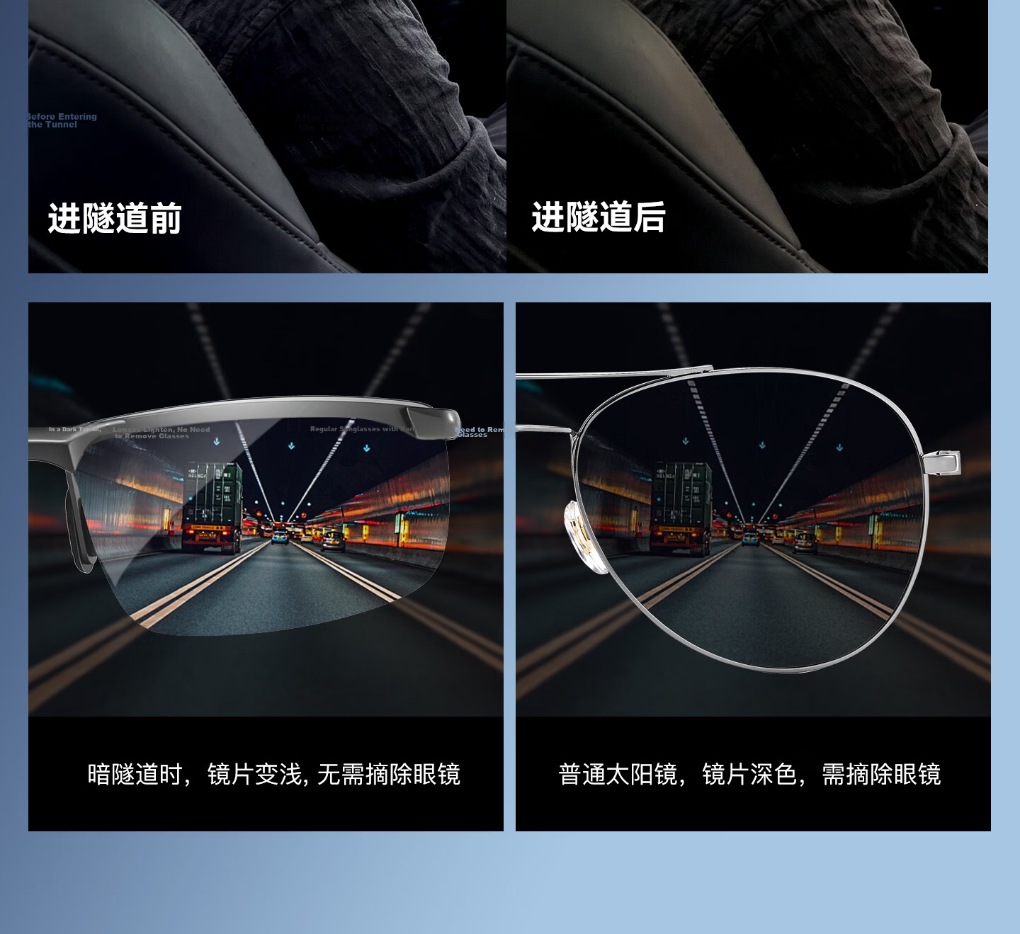 Jiaboli Polarized Photochromic Sunglasses for Men, Driving Sunglasses, Cycling Glasses, Day And Night Use, Driving UV Protection, Anti-Glare 13