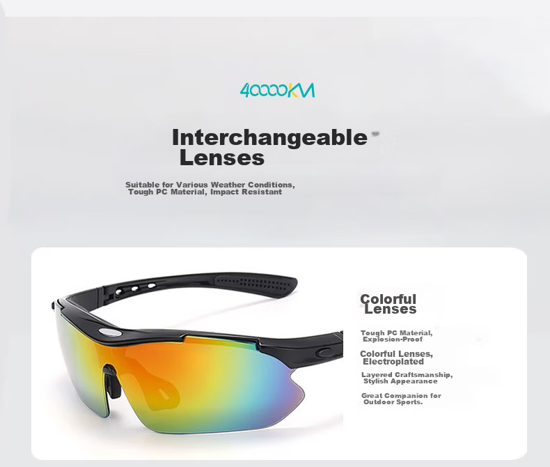 40,000 KM Cycling Windproof Photochromic Day-Night Dual-Use Protective Outdoor Mountaineering Sports Running Driving Glasses 8