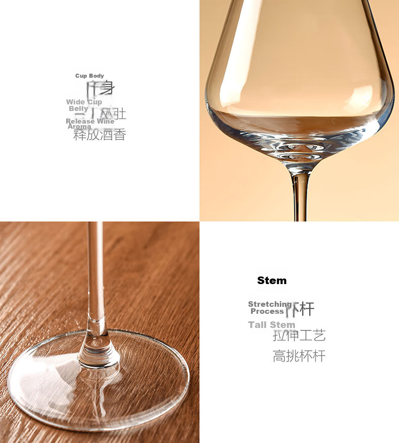 CLITON Crystal Wine Glasses Set, 12-Piece Wine Accessories Kit for Home Use, Including 6 Wine Glasses, Decanter, And Bottle Opener 10