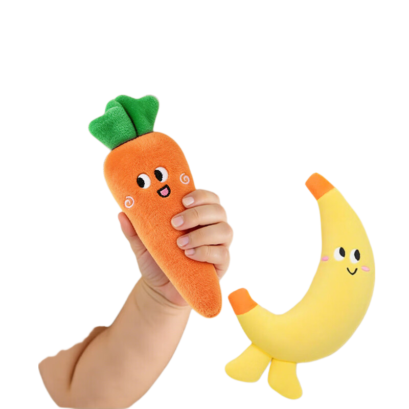 COODORA Anti-Jump Hand-Held Carrot Toy, Soothing Hand-Held Infant Toy, Baby Sleep Doll, Newborn Gift