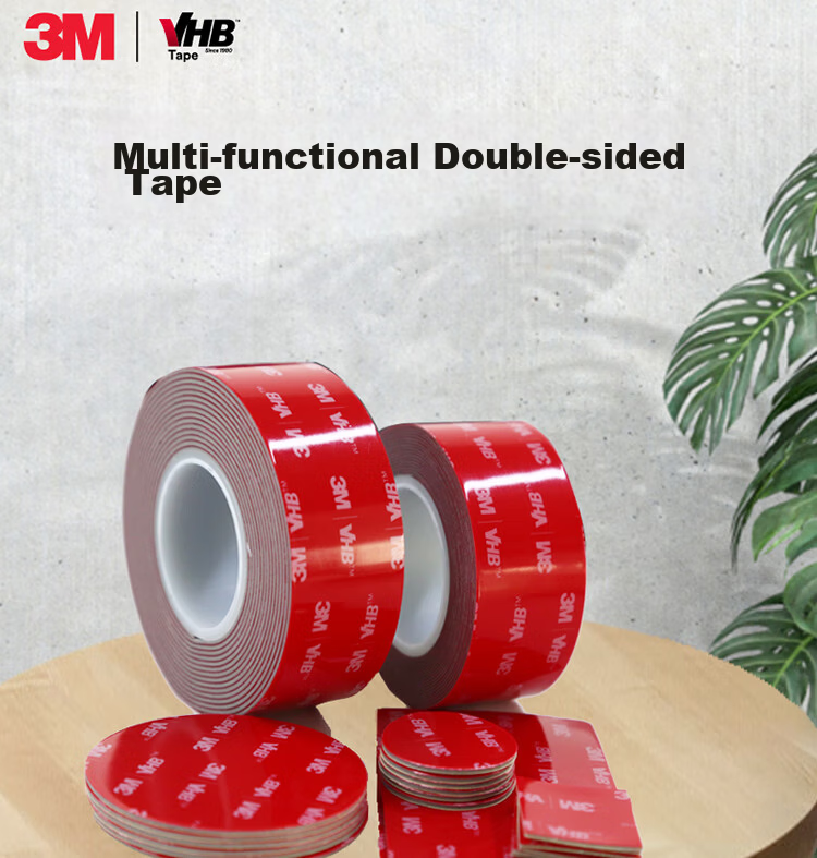 3M Double-Sided Strong Adhesive Tape, No Residue, High Temperature Resistant, Office, Study, Home, Wedding Decoration, Spring Festival Couplets, ETC Car Mount Compatible, 110GF, Round, 40MM Diameter,  1