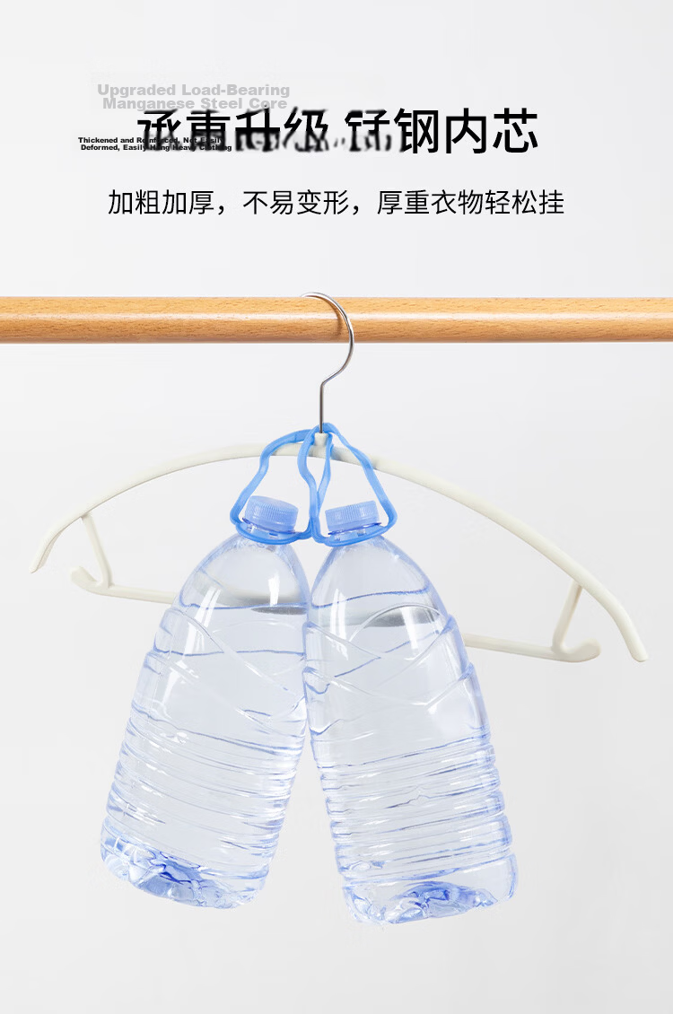 ZUO ZHUAN JIAO Silicone Non-Slip Half-Round Clothes Hangers, Household Seamless Garment Support, Gray, 10 Pieces 6
