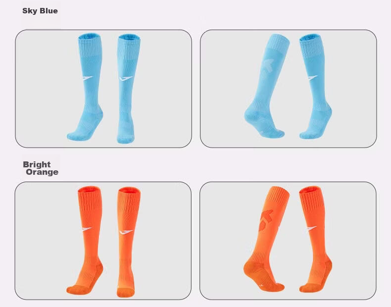 JOMA Kids Mid-Calf Breathable Non-Slip Thickened Soccer Socks Light Blue S 17