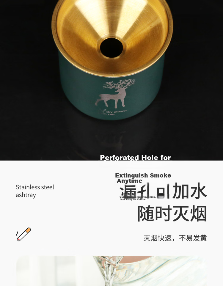 TaTanice Ashtray, Windproof And Ash-Proof Stainless Steel Ashtray for Home, Office, Restaurant, Internet Cafe, Shatterproof Ashtray 5