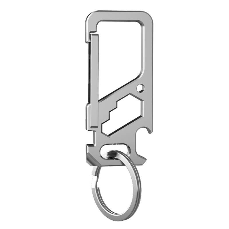 YORA Titanium Alloy Keychain Men Waist Hanging EDC Multifunctional Car Key Ring Pendant Hook Bottle Opener