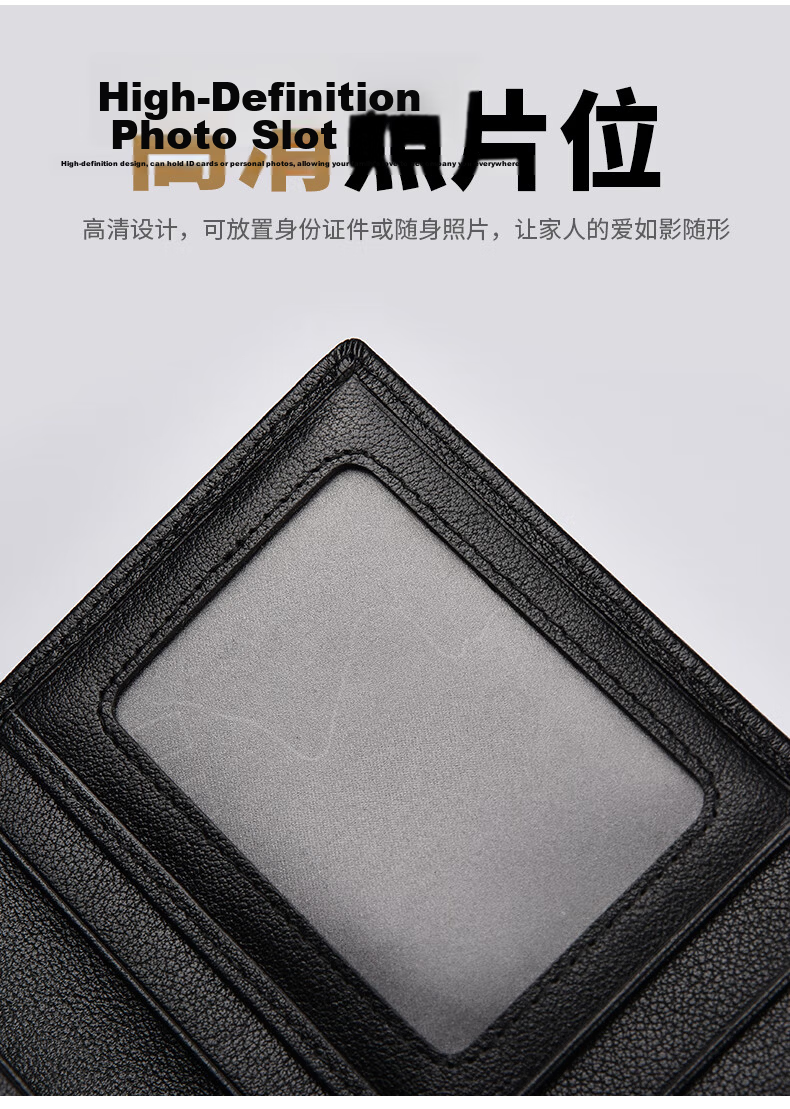 Hush Puppies Men's Genuine Leather Casual Long Wallet Multi-Card Holder Birthday Gift Practical Wallet for Boyfriend 4