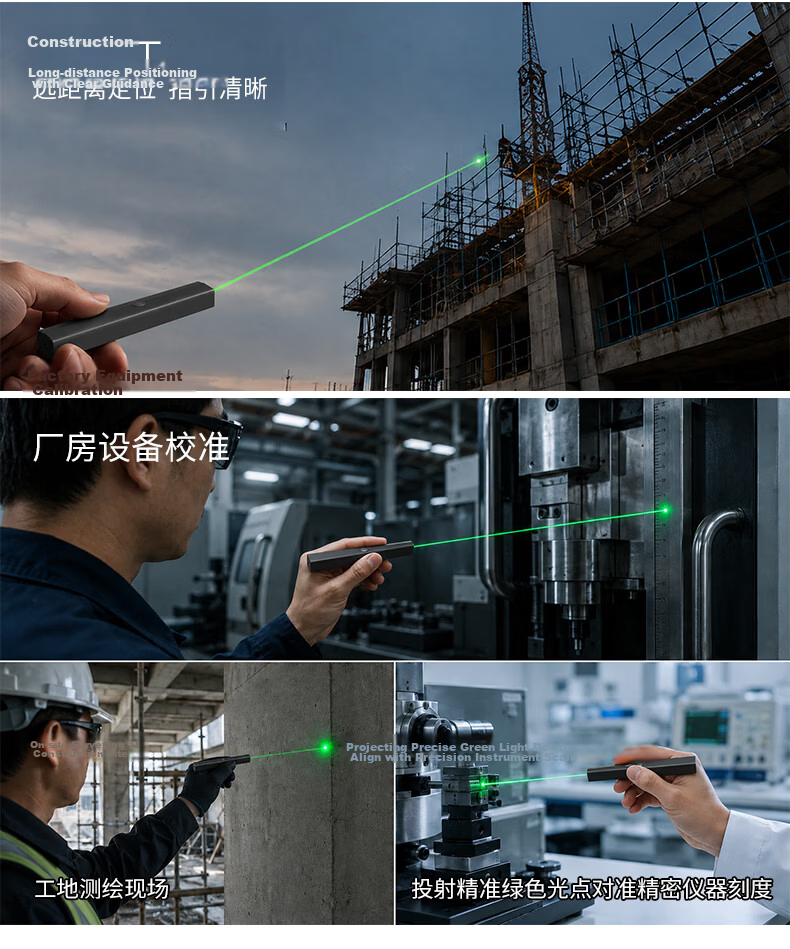 Whistler Green Light Laser Pointer High Power Laser Pen Strong Light Long Range Outdoor Engineering Real Estate Laser Light LED Screen Special Thick Beam Indicator Pen Infrared Rechargeable Teaching P 12