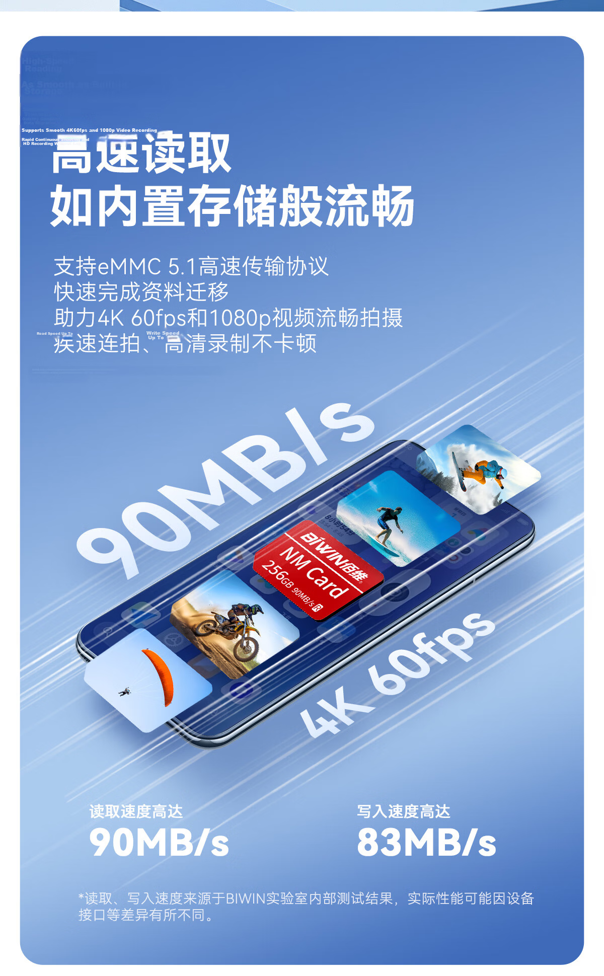 BIWIN 256GB NM Storage Card (NM CARD) Memory Card for Huawei Honor Phones And Tablets, Compatible with Mate/nova/P Series, Fast Shooting And Storage 3