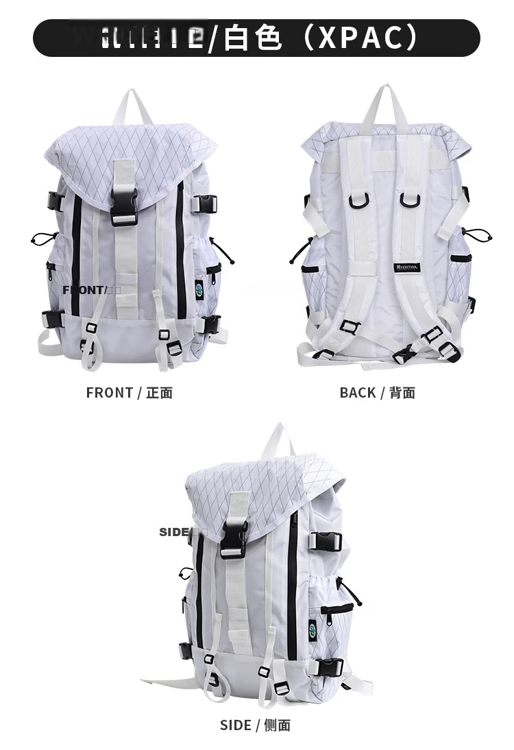 MYEDITION Trendy Backpack Outdoor Travel Water-Resistant Large Capacity Laptop Student School Bag Black Large 38