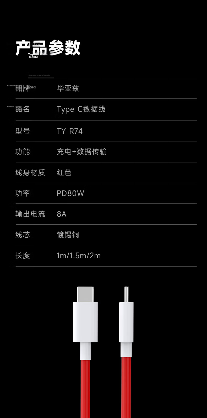 BIAZE 100W Fast Charging Cable, Compatible with OnePlus OPPO Zhenmei Realme, USB-A to Type-C Data Charging Cable, 10A 1.5m Extended Versio 13
