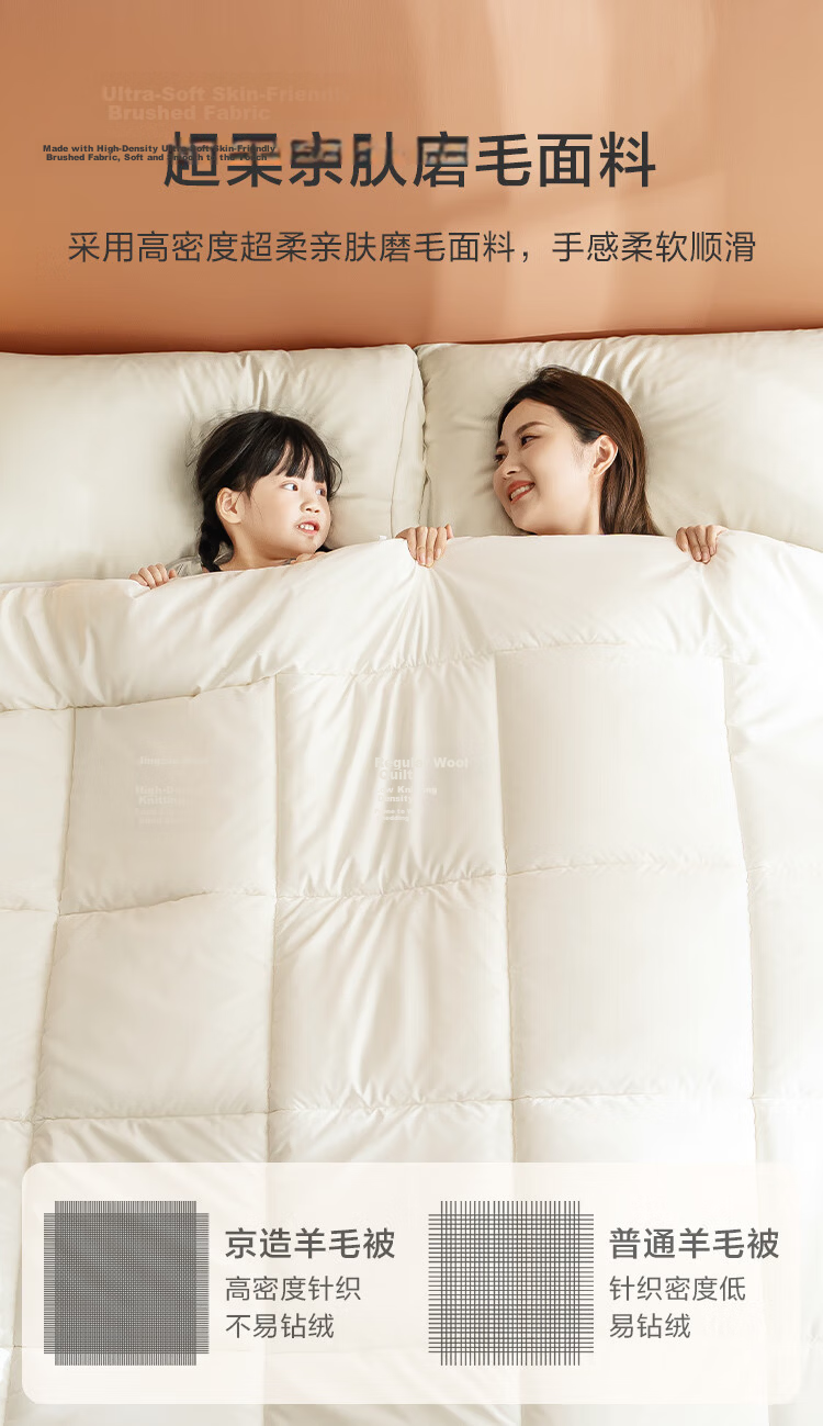 JD Original Imported 51% Dormitory Wool Comforter Pro Class Duvet Air Conditioning Quilt - Spring And Autumn Comforter 2x2.3m Approximately 4.8 Ji 15