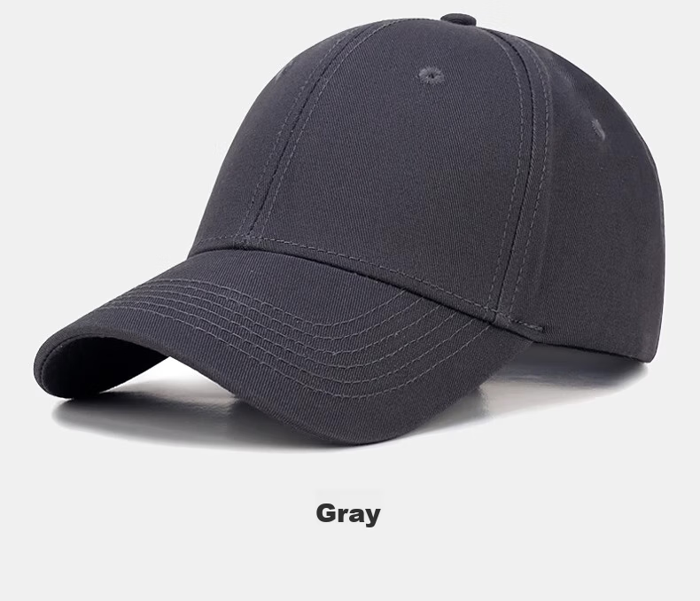 Haoguan Men's Spring Autumn Solid Color Couple Baseball Cap Slim Face Casual Versatile Large Size Duckbill Hat Summer Large Head Circumference Women's 8