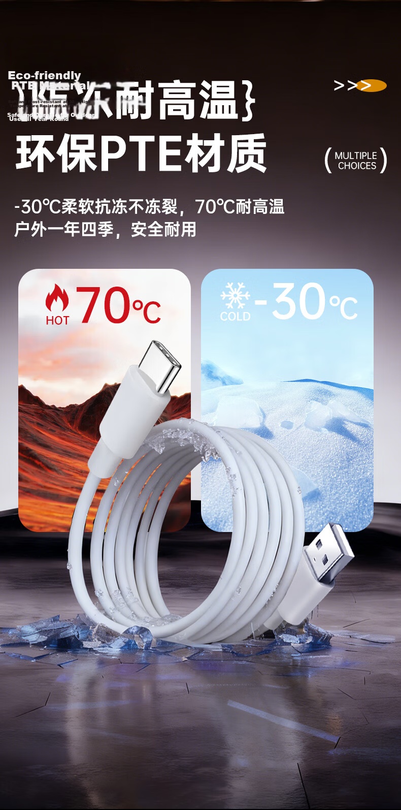 Chaofan Power Extension Cable Compatible with Yingshi Camera C6c, Type-C Charging Cable, 8 Meters, for C60p/c7/e4p/hb8 H6 CB1 CB3 S10 4G Version Surveillance Power Cord 10