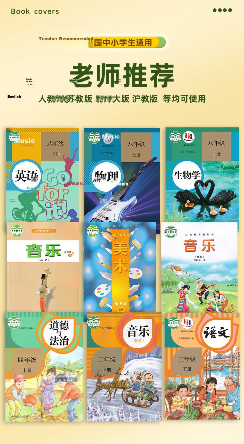 AIHAO Self-Adhesive Book Cover, Frosted Waterproof And Stain-Resistant, Cut Corners, Transparent Book Cover, First Grade Elementary School Textbook Protective Film, 16k/10 Sheets 1
