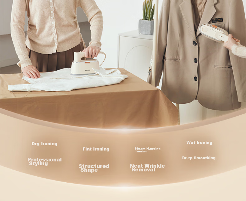 PHILIPS Handheld Compact Iron And Garment Steamer for Home Use, Portable Travel Ironing Machine, Gift, STH3050/30 50