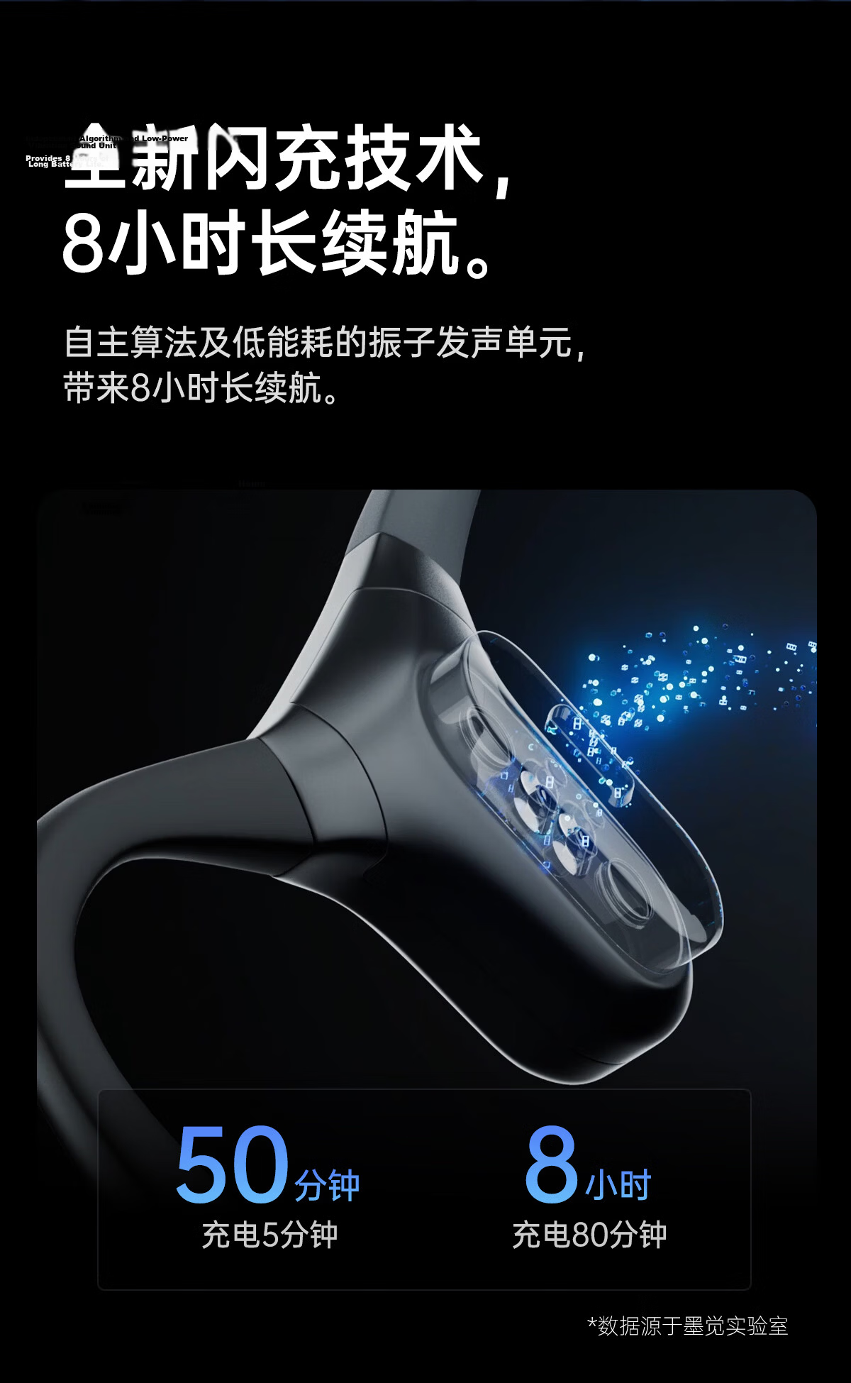 MOJAWA Run Plus New Bone Conduction Bluetooth Earphones Open-Ear Waterproof Noise-Cancelling Swimming Triathlon Cycling Compatible with Apple Huawei Moonbow Black 12