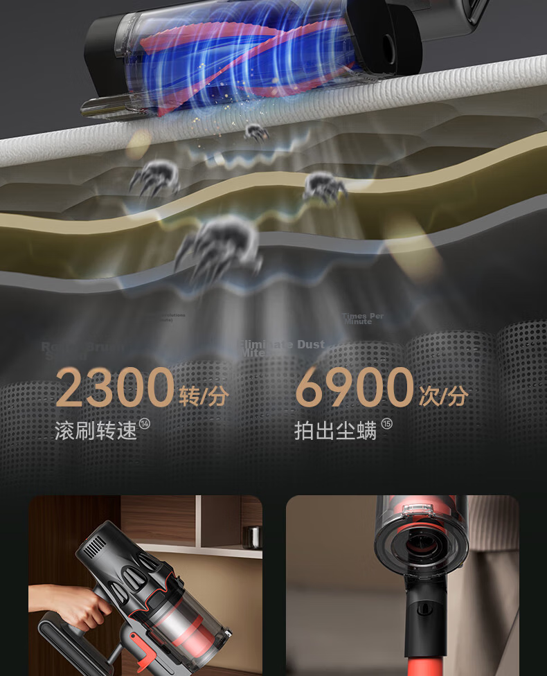 Deerma T50station Cordless Handheld Vacuum Cleaner with Self-Emptying Dustbin, 270AW Suction Power, 90-Minute Runtime, Anti-Tangle, 90-Day Maintenance-Free 34