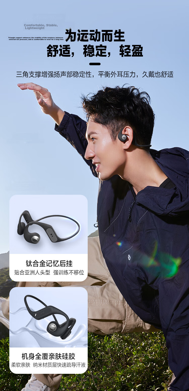 JBL Nearbuds2 Bluetooth Headphones, Open-Ear Wireless Earphones, Non-In And Non-Over-Ear Style, Not Bone Conduction, for Sports And Running, Birthday Gift, Blue Color 9