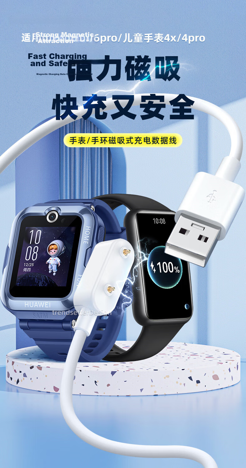 Trendsetter Magnetic Charging Cable for Sennheiser AS800/S803/AS811/S810/Openrun Pro Bone Conduction Bluetooth Sports Headphones, Type-C Charger Cable 1