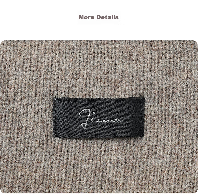 JIUMU Pure Wool Hat Autumn Winter Men's Thickened Warm Knitted Beanie Wool Knit Cap Cold Weather Winter Hat Thermal Hat 21