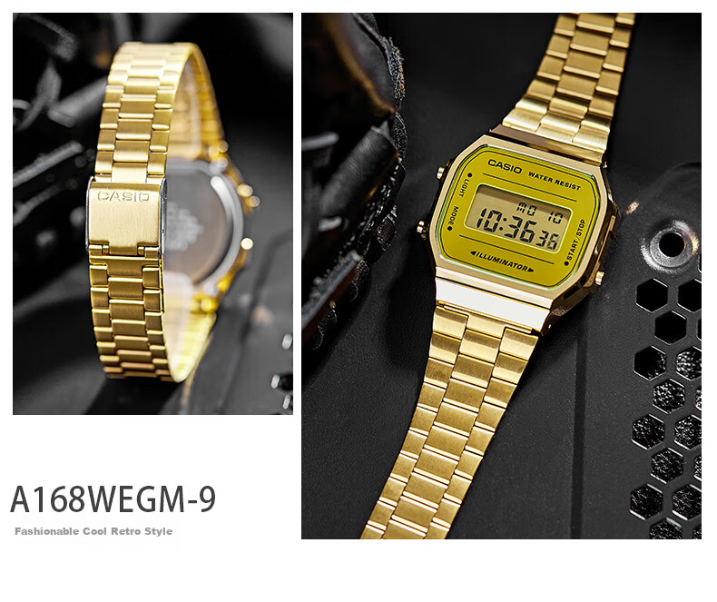Casio Retro Square Digital Watch for Students, Unisex, A168WERB-2A 18