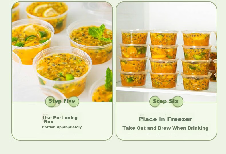 YIJUKE 50-Pack 50ml Disposable Sauce Cups Passion Fruit Storage Boxes Freezer Packing Containers Condiment Sauce Dipping Cups 10