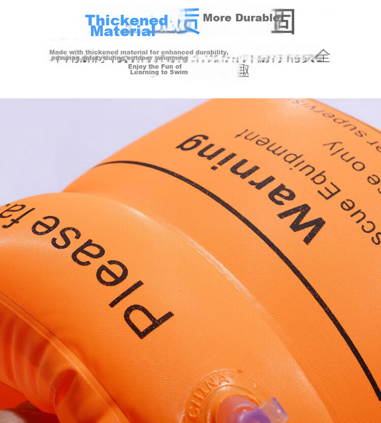 BWNK Swimming Arm Floaties Swimming Sleeves Swimming Float Ring Adult Children Swim Ring Swimming Gear Orange 6