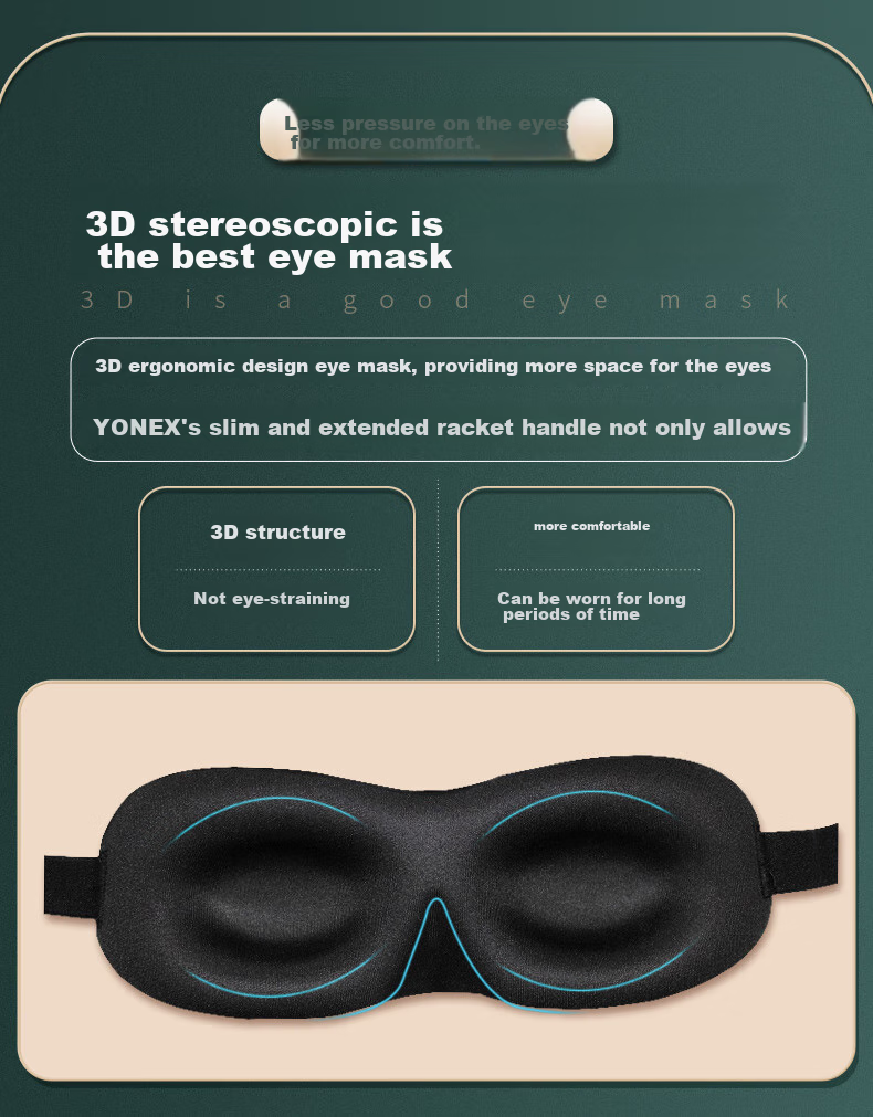 Delipow Sleep Mask, 3D Shaped, Adjustable Light Blocking, Lightweight And Breathable, for Men And Women, Nap Time, Travel, Eye Protection, Large Size with Nose Wings 7