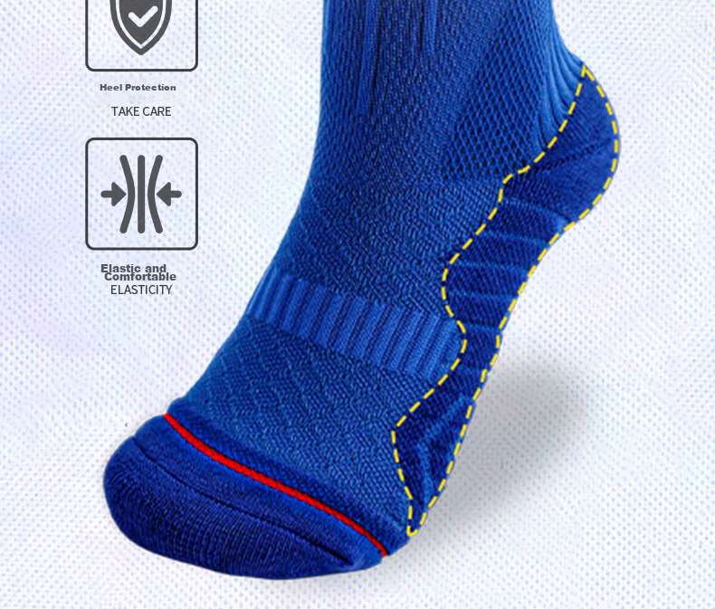 Peak Adult Football Socks Children's 6-12 Years Youth Training Compression Over-the-Knee Long Leg Shin Guard Socks 8