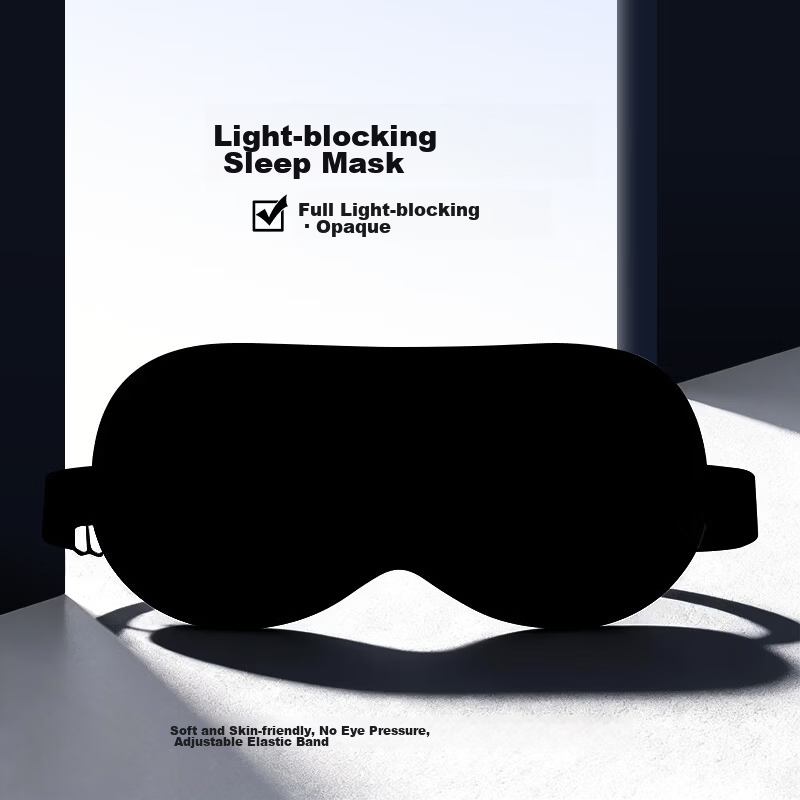 Travel Jiajialin Series Silk Sleep Mask Black Breathable Comfortable Nap Eye Mask Light Blocking