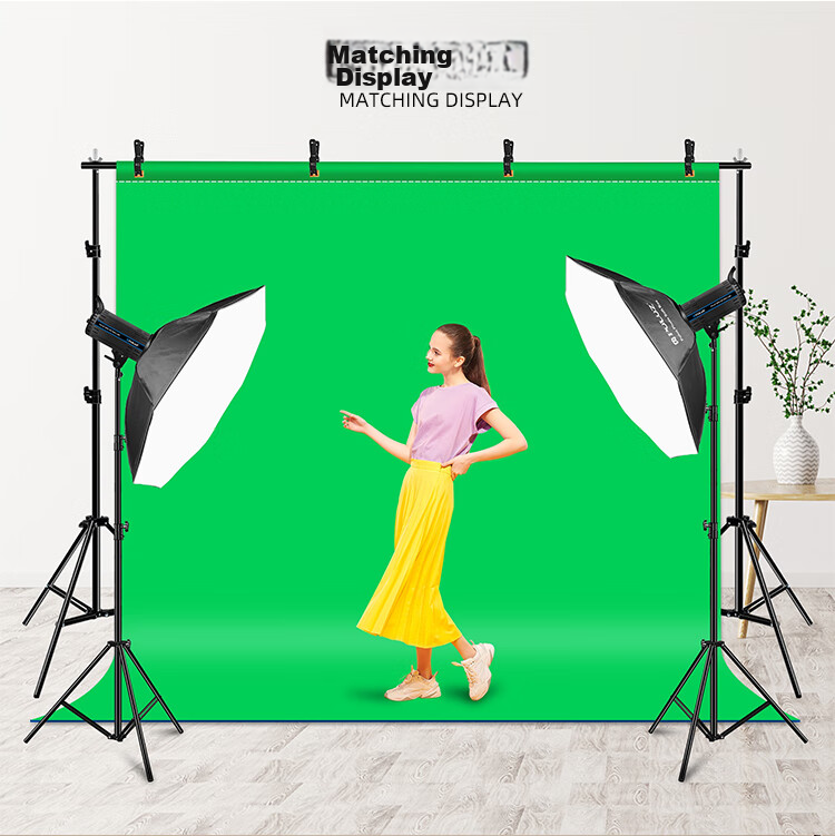 Fat Bull 2*3m Photography Background Stand Live Green Screen Support PU3110B Cutout Photo Background Cloth Stand Portrait Clothing ID Photo Shooting Thickened Stretchable Folding Background Stand 9