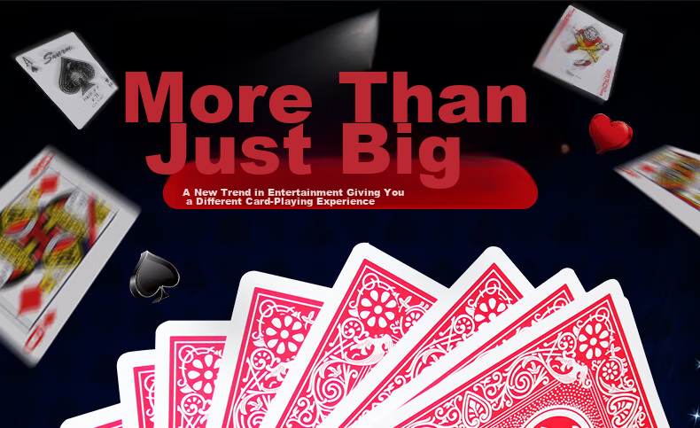 Wangjing Poker, 9 Times Oversized Playing Cards, Texas Hold'em Large Cards, Playing Cards for Outdoor Activities And Camping, Creative Board Game Accessories 1