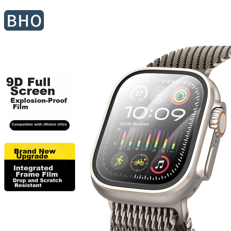 BHO Ultra3/2/1 Compatible Tempered Glass Screen Protector for Apple Watch Ultra3/2/1 Full Coverage Film