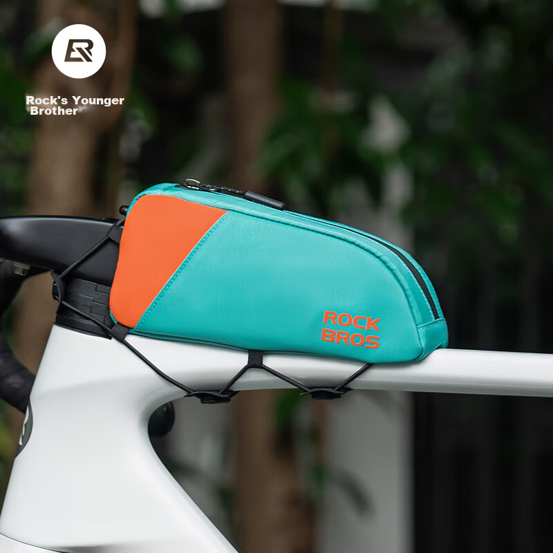 ROCKBROS Bicycle Bag Road Bike Front Frame Bag Top Tube Bag Saddle Bag Mountain Travel Cycling Gear Blue Orange