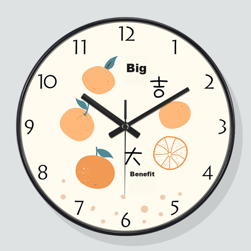 Pengchuang Square Swiss Movement New Chinese Style Wall Clock Living Room Home Chinese Style Bedroom Quartz Clock