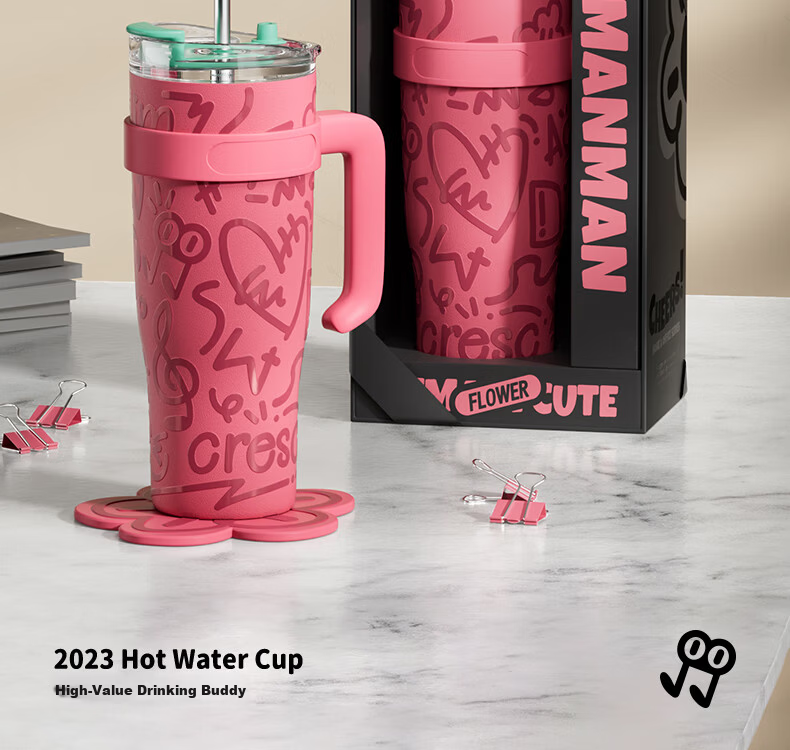 ZIPPO Insulated Mug, Large Capacity Ice Cup, Stainless Steel Practical Water Bottle, Summer Cold-Keeping Cup for Women, Stylish Tumbler 3