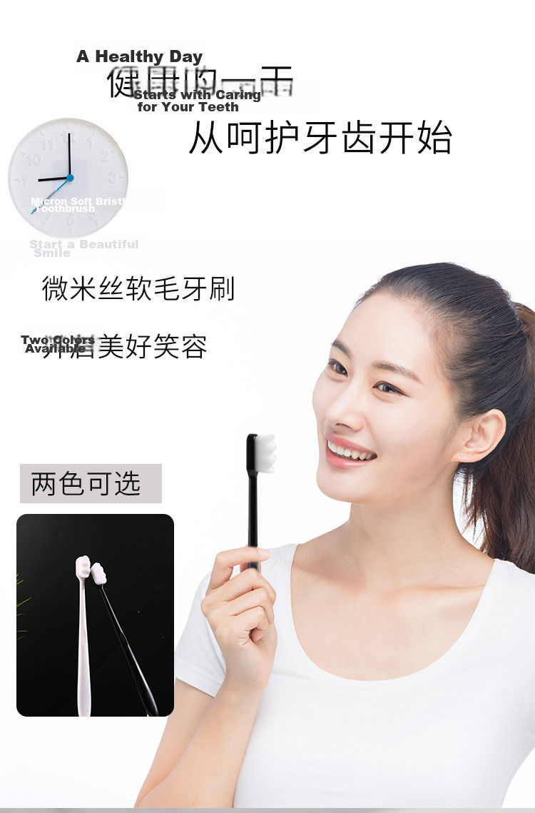 Moemi Japanese Couple's Two Soft Bristle Toothbrushes, Adult Japanese Toothbrushes for Couples, Home Use Toothbrushes for Sensitive Gums, Domestic Product 2
