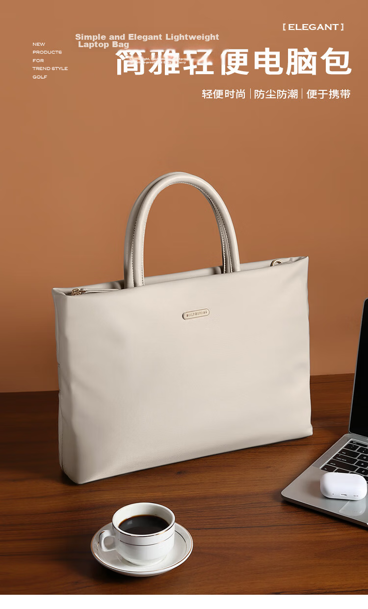 GOLF Women's Laptop Bag 14/15 Inch Business Briefcase Shoulder Crossbody Bag for Huawei Apple Business Trip 3