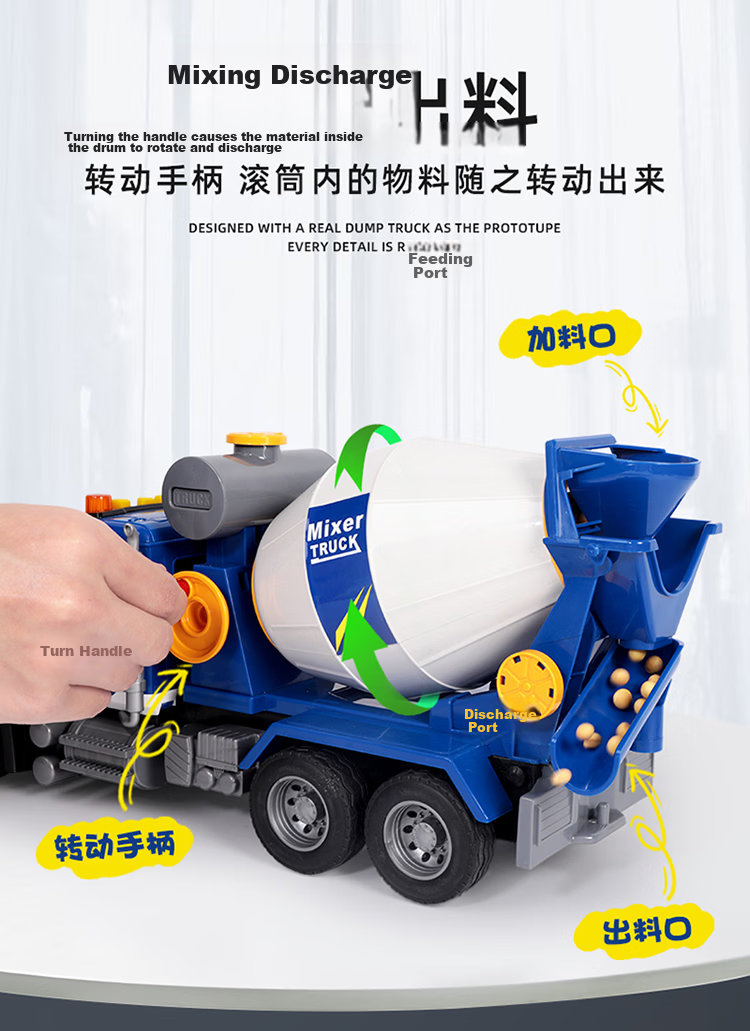 XST Children's Toy Car, Large Alloy Sanitation Garbage Truck, Boys' Realistic City Cleaning Inertia Car, Birthday Gift 3