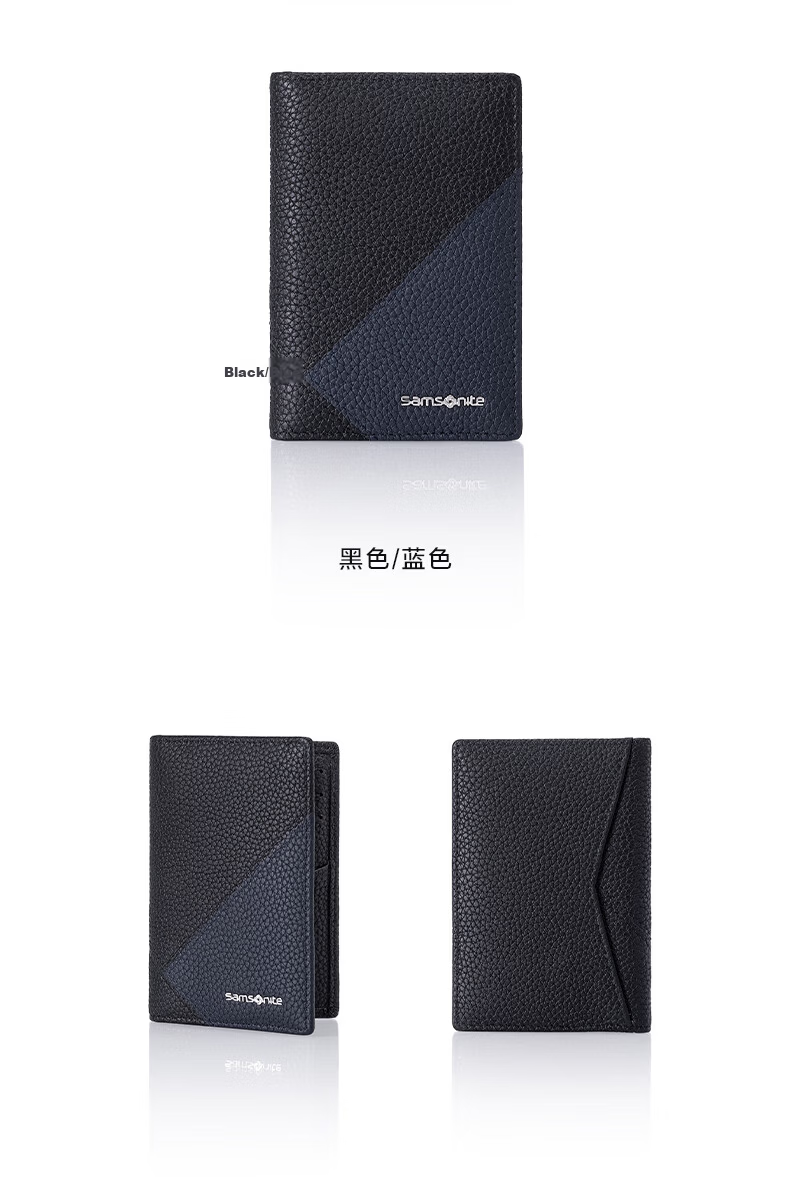 Samsonite Men's Business Card Holder Multifunctional Genuine Leather Wallet Coin Purse Gift Box TK6 10