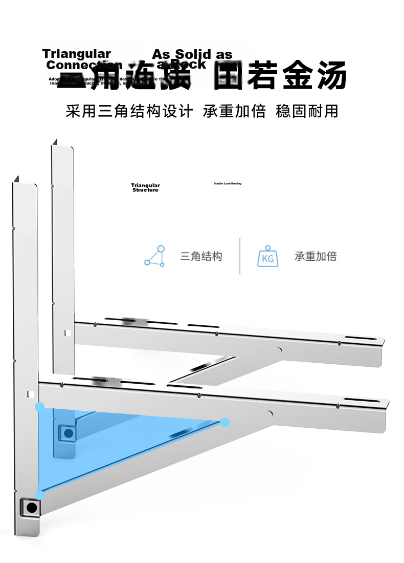 Muhouyingxiong Thickened 3P Air Conditioner Bracket, Stainless Steel Outdoor Unit Support Frame, Suitable for Midea, Gree, Haier And Other Brands of Air Conditioners 7