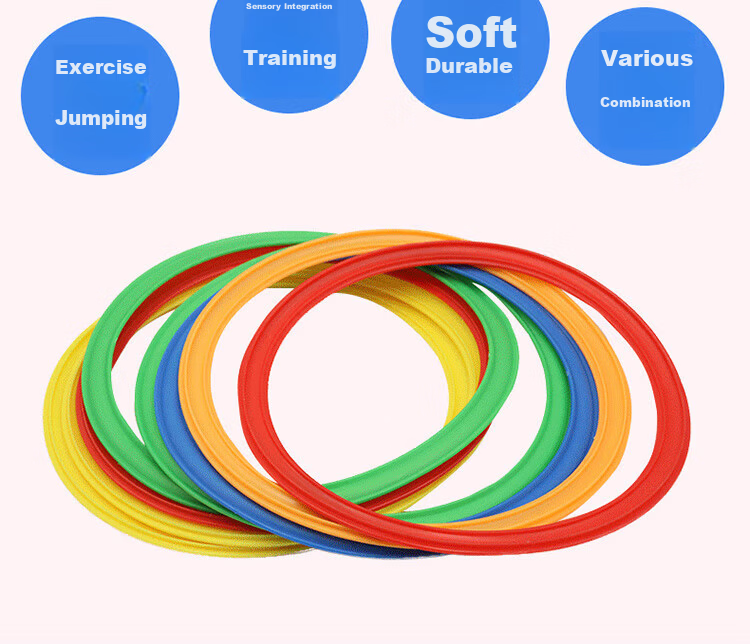 TaTanice Hopscotch Ring Toss Agility Rings Kindergarten Parent-Child Interactive Sensory Integration Training Toy Girls Birthday Gift 4
