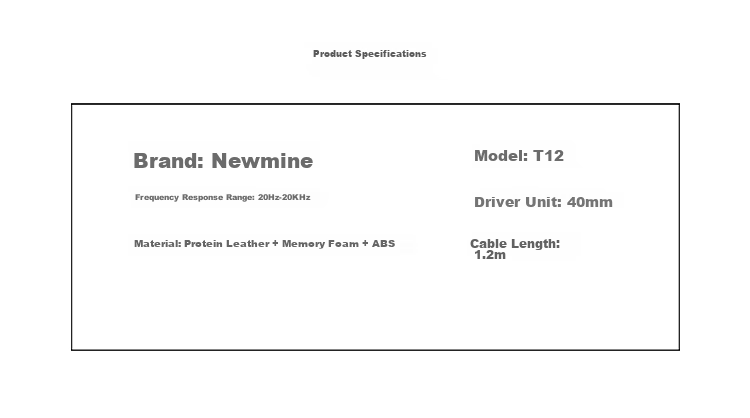 Newmine T12 Over-Ear Wired Gaming Headset with 2-Meter Extension Cable, Stereo Sound, Deep Bass, Compatible with Apple, Android, PC Etc. Small Ear Cups, Black 9